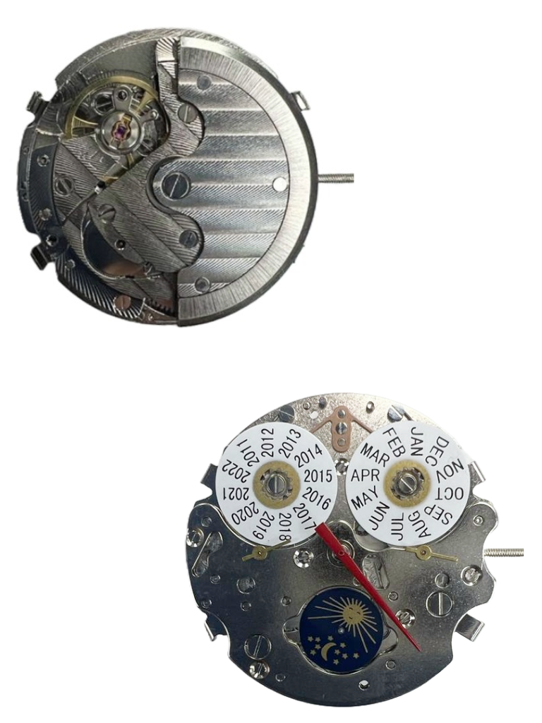 Load image into Gallery viewer, Chinese Watch Movement Automatic Mechanical TY2872S 3Eyes, Year/Month, Sun &amp; Moon Overall Height 8.5mm
