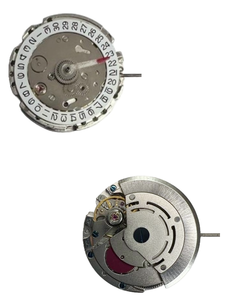 Load image into Gallery viewer, Chinese Automatic Mechanical Watch Movement GMT DG3804B 4Hands Date at 3:00, Dual time Overall Height 7.7mm
