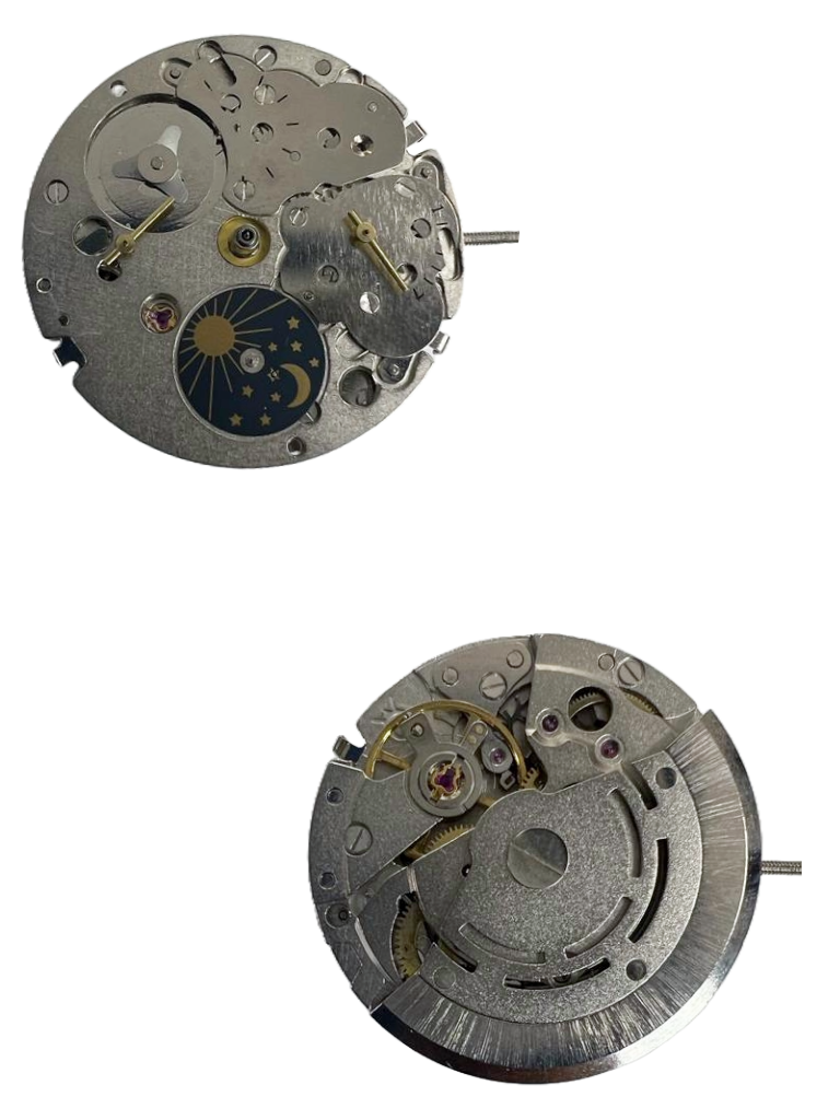 Load image into Gallery viewer, Chinese Automatic Watch Movement DG3847B 3Hands, 4Eyes, Sun/Moon, Overall Height 8.0mm
