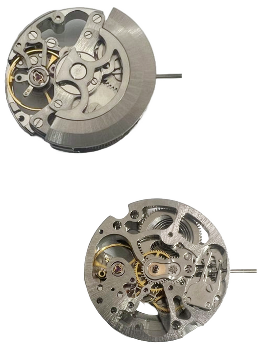 Automatic SKELETON Watch Movement 2650SSZ, 3 HANDS Overall Height 7.7mm