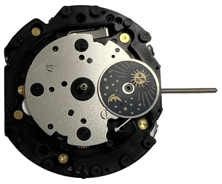 Load image into Gallery viewer, Hattori VD59 3Hand Chrono Seiko Quartz Watch Movement Overall Height 6.8mm
