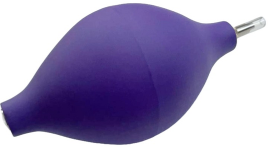 Rubber Purple Dust Blower with Silver Nozzle