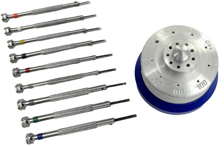 Set of 9 Screwdrivers w/Revolving Stand and 9 Spare Blades Jewelry Making Repair - Universal Jewelers & Watch Tools Inc.