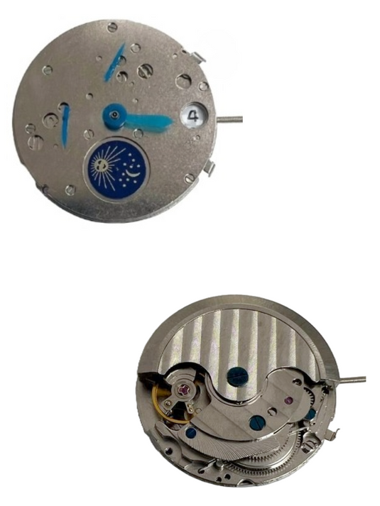 Multi-Function Automatic Mechanical Watch Movement SP10 3H, Date at 3:00, Sun & Moon Overall Height 7.9mm