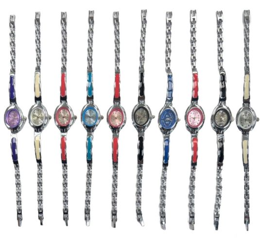 10pcs Set Women's Fashion Steel Band A07 Quartz Multi-Color Watch Bracelet (Copy)