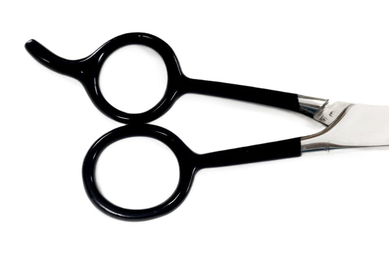 Load image into Gallery viewer, BARBER ICE TEMPERED STAINLESS STEEL STYLO CUT SHEARS/SCISSORS BLACK 7.5&quot;
