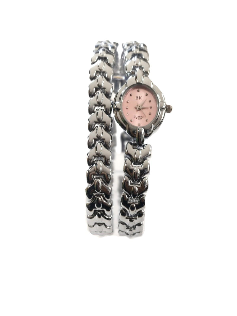 Load image into Gallery viewer, LADIES FASHION WATCH WITH BRACELET COMBO/ PINK DIAL
