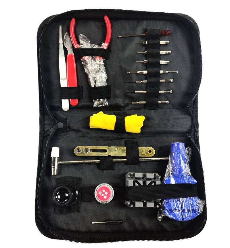 Load image into Gallery viewer, 19Pcs.Tool Kit for Electronic Repair &amp; Watch Battery Changing Tools in Pouch
