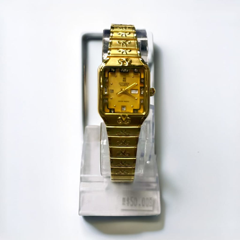 Load image into Gallery viewer, VINTAGE CITIZEN&#39;S WOMENS WATCH GOLD FINISH ELEGANT QUARTZ WATCH
