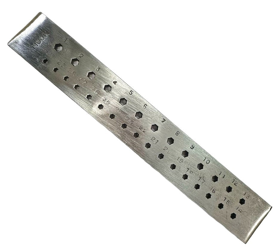 30 Hole Hexagonal Drawplate 8" Jewelers Wire Tool Metal Forming Plate