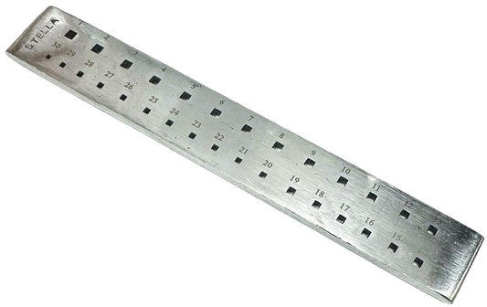 30 Hole Square Drawplate 8" Jewelers Wire Tool Metal Forming Plate - Universal Jewelers & Watch Tools Inc.