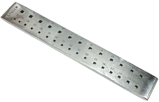 30 Hole Square Drawplate 8" Jewelers Wire Tool Metal Forming Plate - Universal Jewelers & Watch Tools Inc.