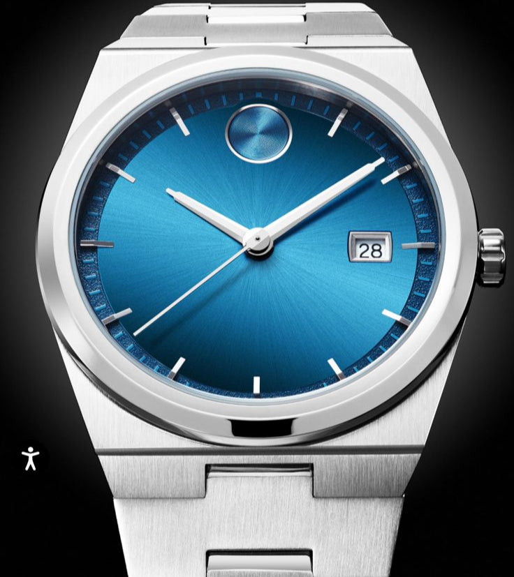 MOVADO BOLD QUEST STAINLESS STEEL WITH BLUE DIAL