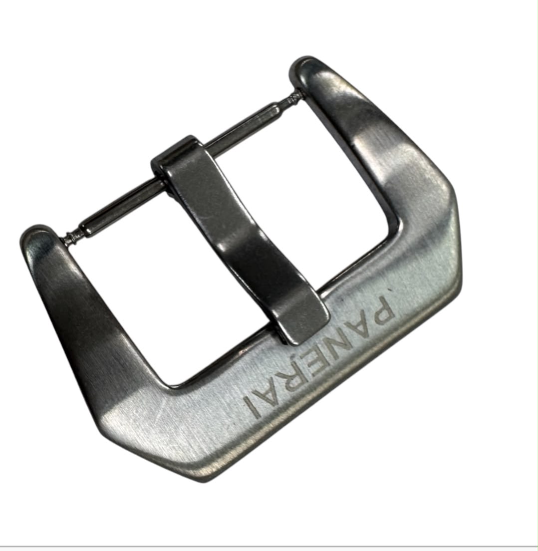 Silver Brushed Stainless Steel Straight Buckle 22mm for Panerai