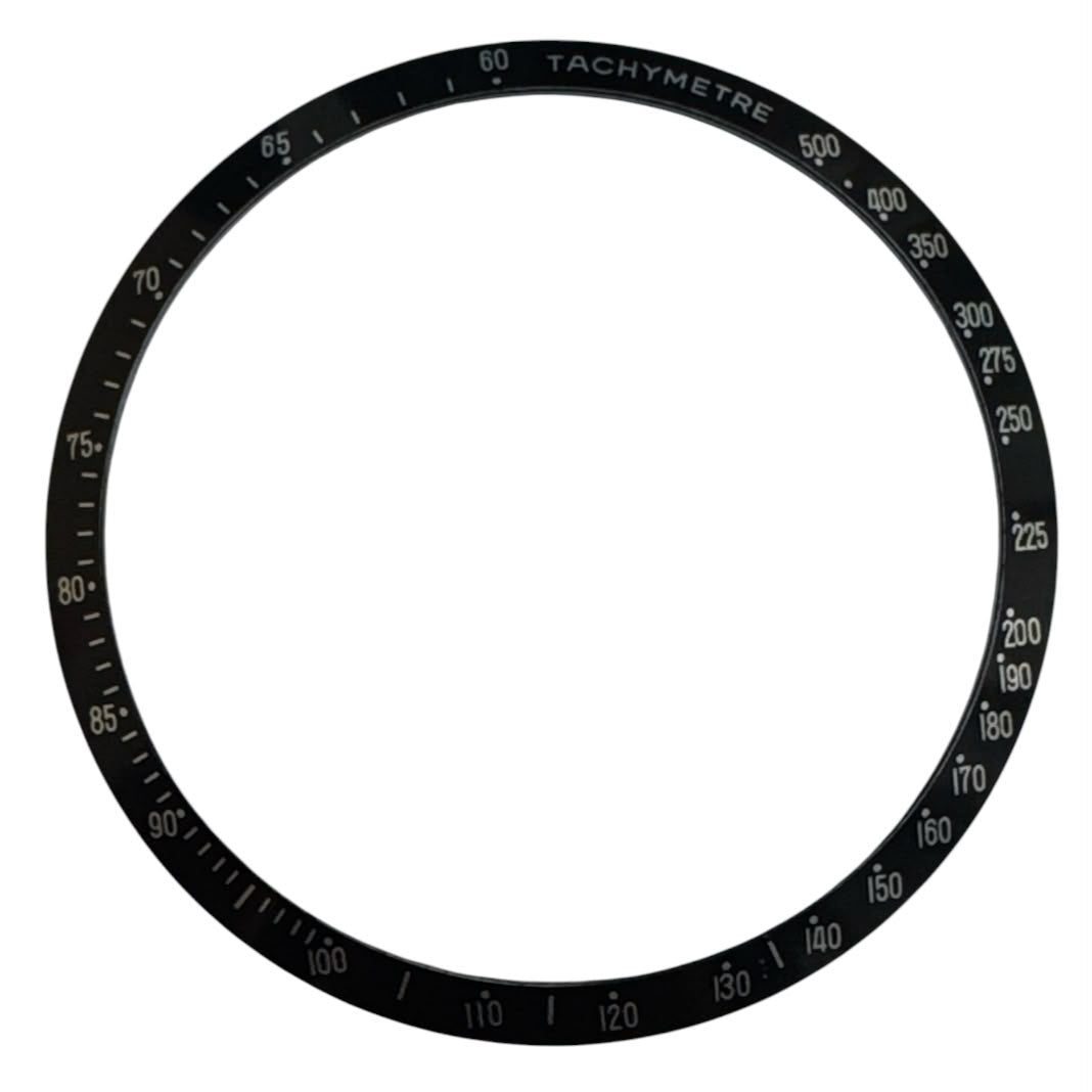 Black Watch Aluminium Bezel Ring Insert For Omega Speedmaster Tachymetre 3510.50