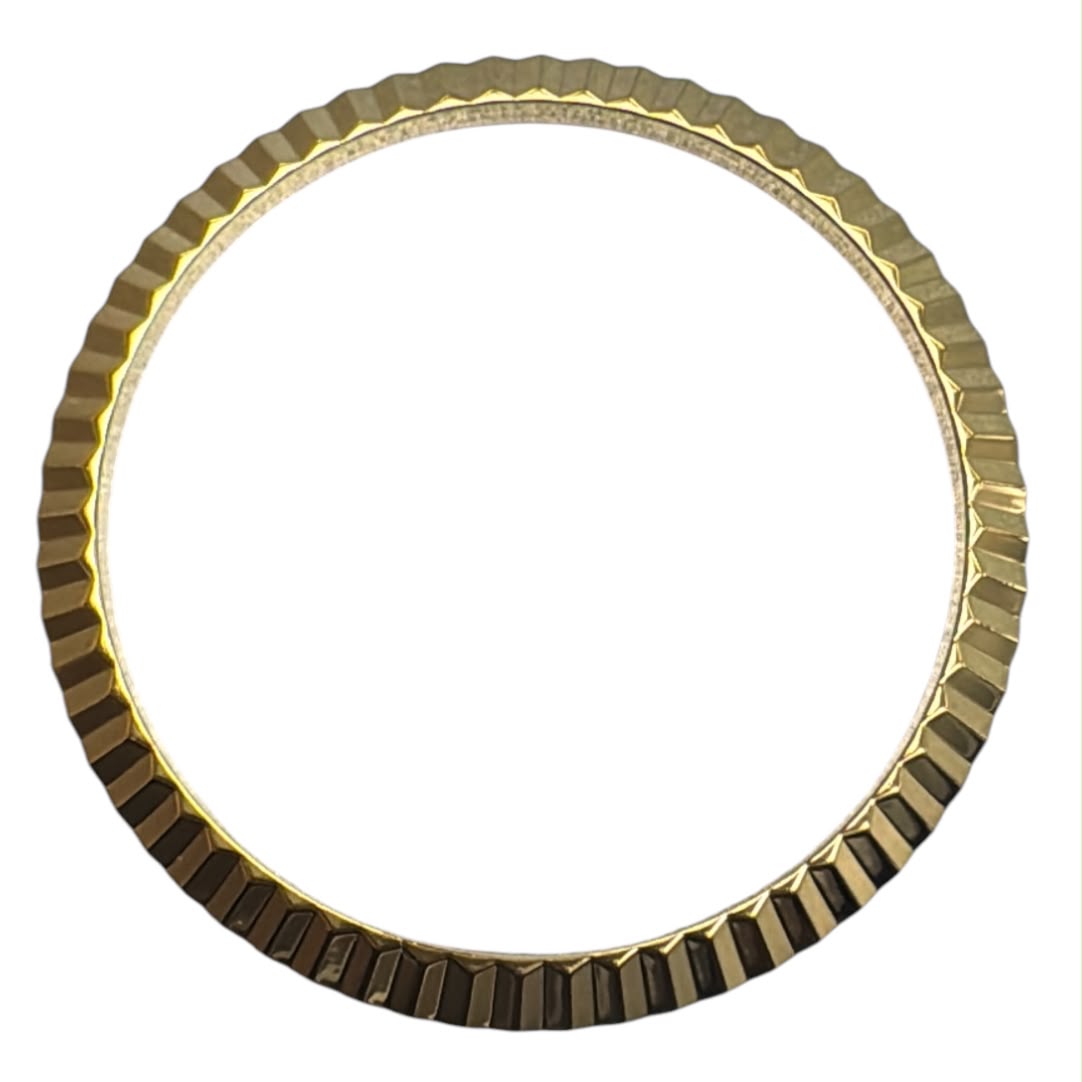 Gold Fluted Watch Bezel Ring Insert For Rolex Datejust 68273 68274 31mm Watch