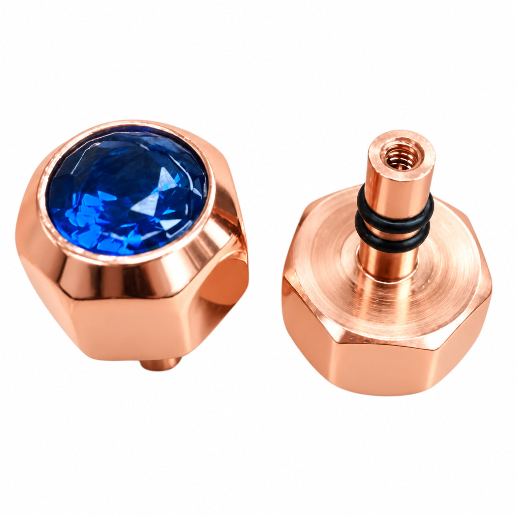 Watch Crown Size 6MM Rose Gold Made to Fit Cartier Caliber Santos