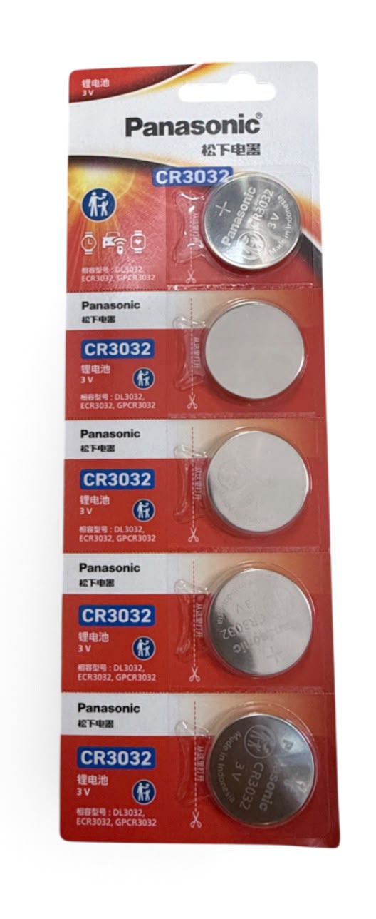 5PC Brand New Panasonic CR3032 3V Coin Type Lithium Battery