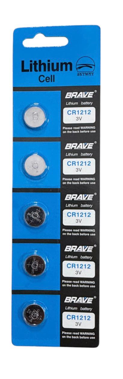 5 pcs BRAVE LITHIUM CELL CR1212 3V