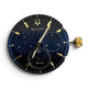 Bulova 8137 Curve Watch Movement Stem & Blue Crown with Gold Hand