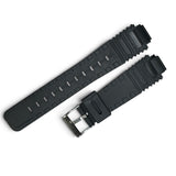 16MM Black PVC Plastic 2 Peice Watch Band