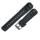 16MM Black PVC Plastic 2 Peice Watch Band