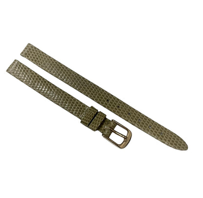 Watch Band Genuine Leather LIZARD SKIN ORIGINAL ,Stitch Less 7 INCHES GREEN