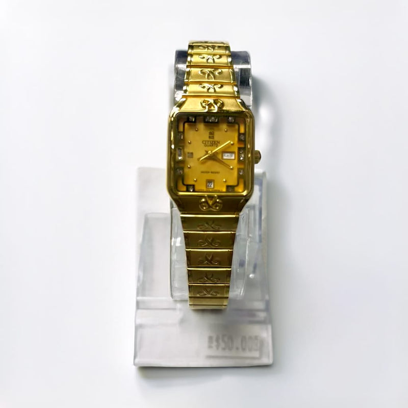 Load image into Gallery viewer, VINTAGE CITIZEN&#39;S WOMENS WATCH GOLD FINISH ELEGANT QUARTZ WATCH
