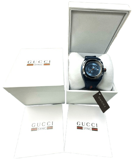 GUCCI SYNC YA137104 Men's Watch – Blue Dial, Quartz Movement, Authentic from Japan - Universal Jewelers & Watch Tools Inc.