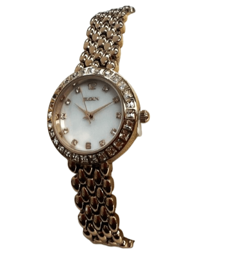 Elgin EG17009RG Ladies Rose Gold Watch with Crystal Bezel – Elegant Analog Timepiece - Universal Jewelers & Watch Tools Inc.