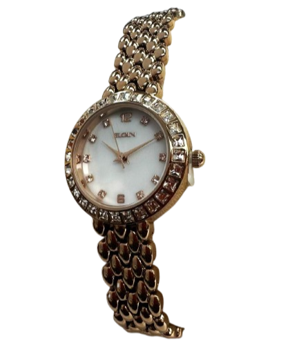 Elgin EG17009RG Ladies Rose Gold Watch with Crystal Bezel – Elegant Analog Timepiece