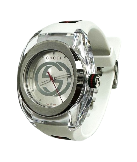 GUCCI SYNC YA137102 Men's White Dial Watch – Swiss Quartz with Original Box & Booklet