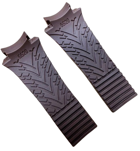 Brown Custom Rubber Watch Band for Porsche Design P6620 – 23mm Strap