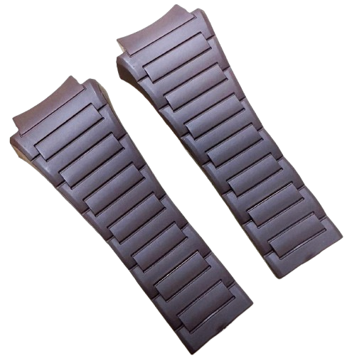 Brown Custom Rubber Watch Band for Porsche Design P6620 – 23mm Strap