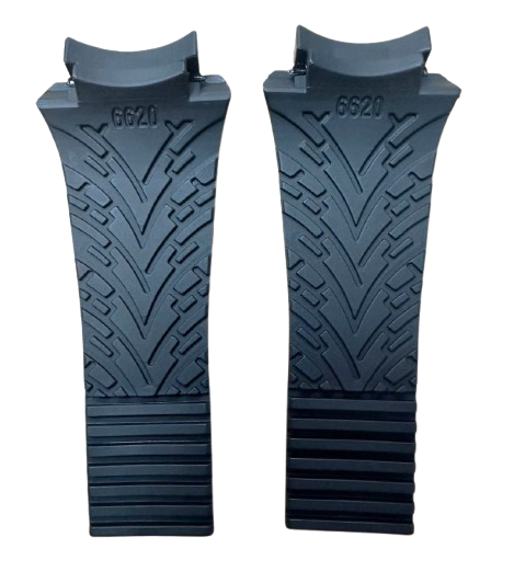 Black Custom Rubber Watch Band for Porsche Design P6620 – 23mm Strap
