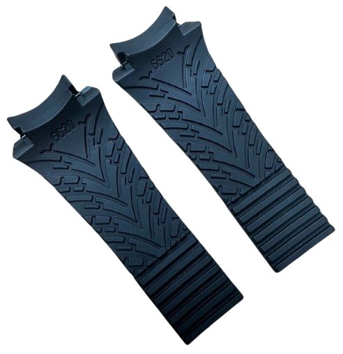 Black Custom Rubber Watch Band for Porsche Design P6620 – 23mm Strap