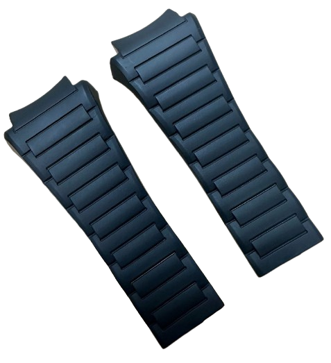 Black Custom Rubber Watch Band for Porsche Design P6620 – 23mm Strap