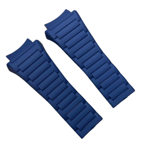Blue Custom Rubber Watch Band for Porsche Design P6620