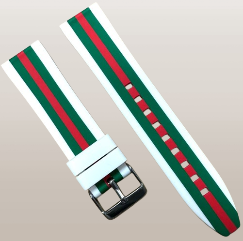 White 22mm Rubber Watch Band Strap for Gucci Watch – Replacement Sport Strap