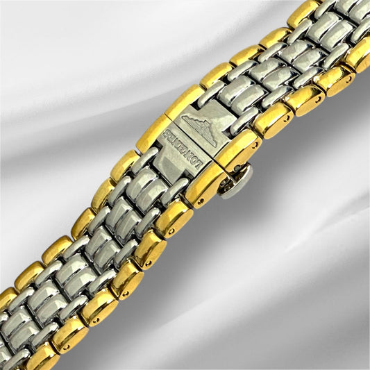 Two - Tone Stainless Steel Watch Strap – 13mm Gold & Silver Replacement Band Compatible with Longines Watches - Universal Jewelers & Watch Tools Inc.