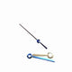 Watch Hands Silver with Blue Fits to Caliber 2671