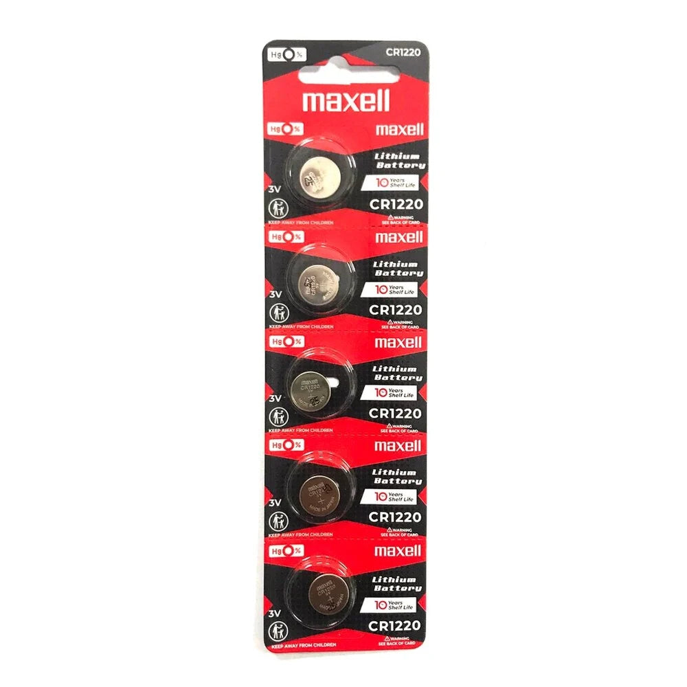 Maxell Watch Cell Batteries CR1220 New Sealed (Pack of 5)