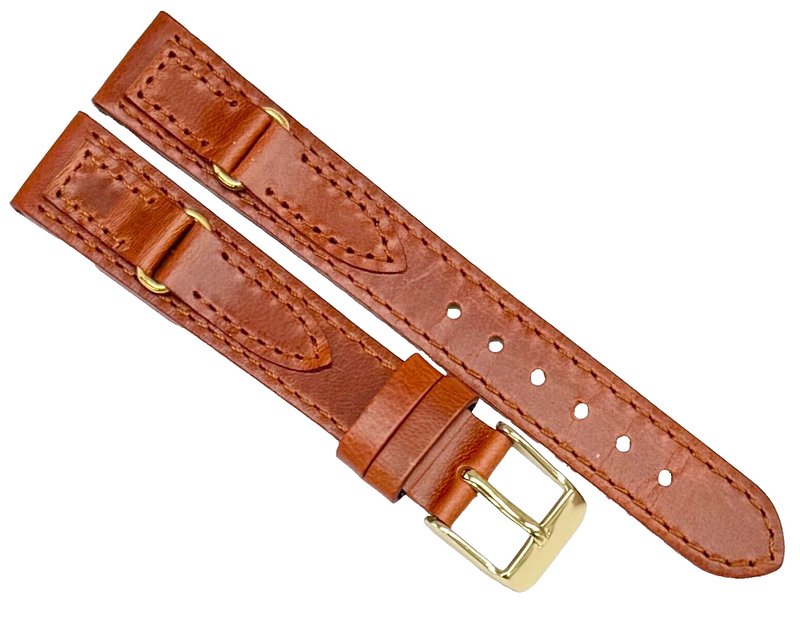 Load image into Gallery viewer, Lot of 6 Watch Bands L.Brown Genuine Leather , Stitches 16mm, regular
