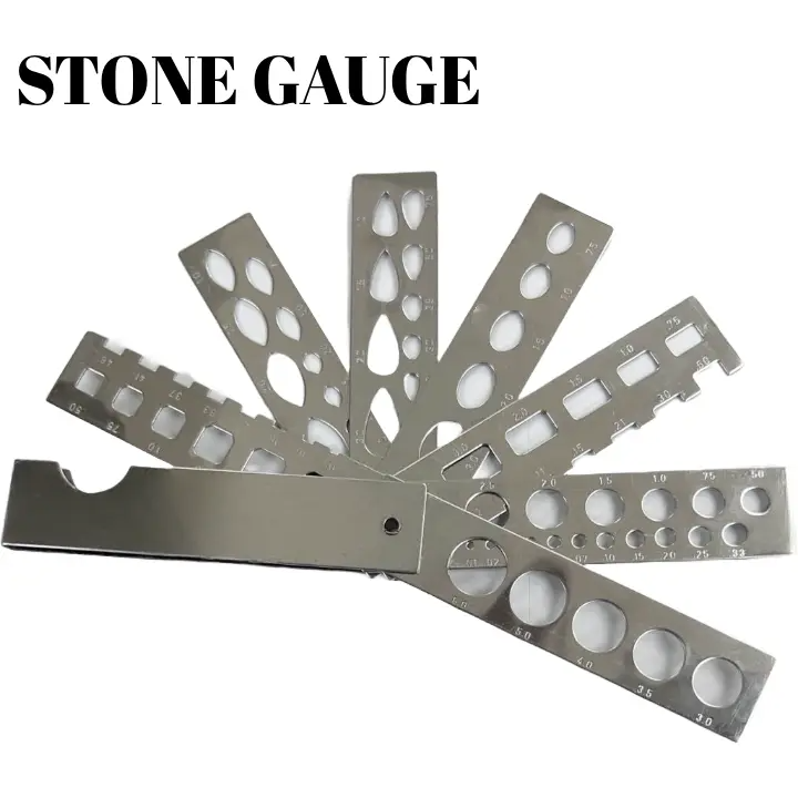 Load image into Gallery viewer, 7 Blades Fan Gauge for measuring stones &amp; Diamond, Jewelry Tool
