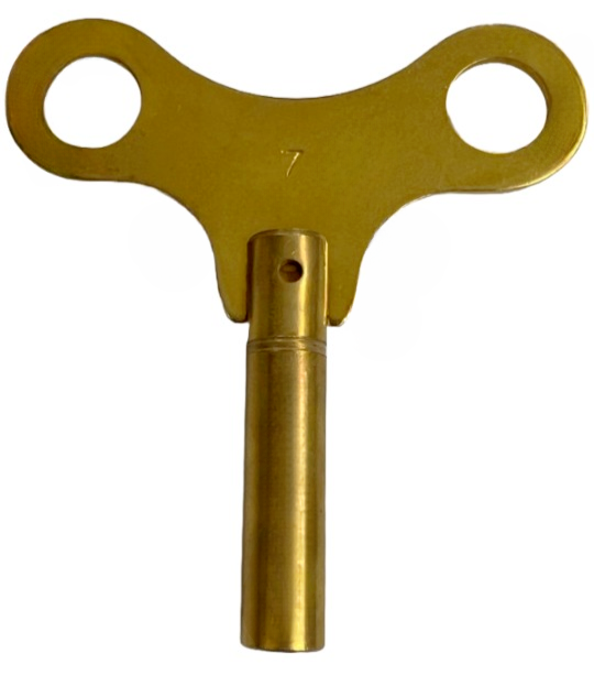 Brass Single End Clock Key #7, Jeweler Tools