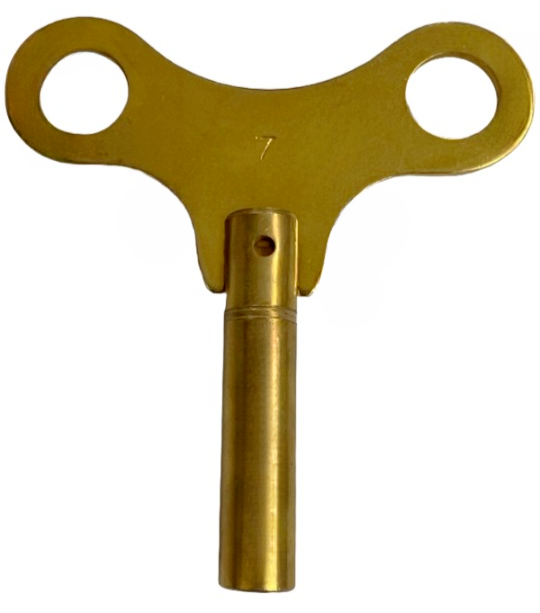 Load image into Gallery viewer, Brass Single End Clock Key #7, Jeweler Tools
