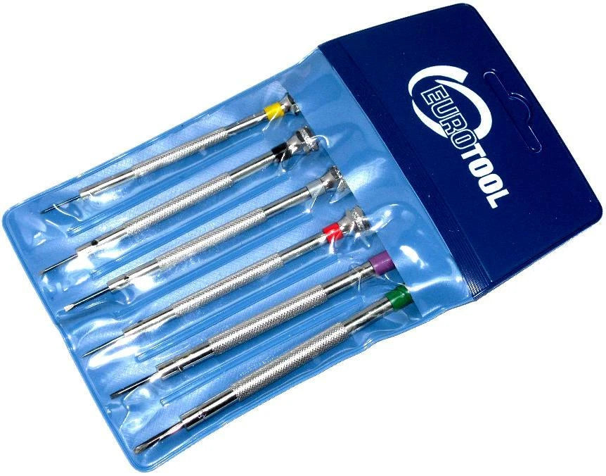 Screwdriver assortment of 6pcs.for Watch Maker Jewelers Jewelers Euro Tools
