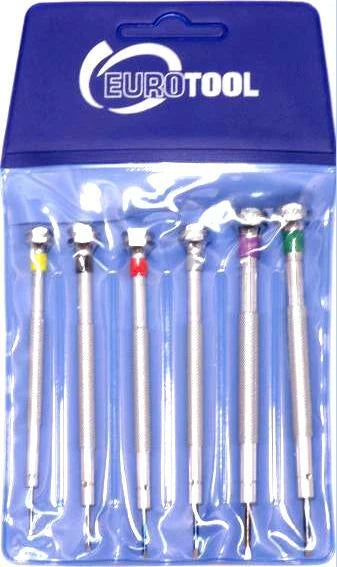 Screwdriver assortment of 6pcs.for Watch Maker Jewelers Jewelers Euro Tools