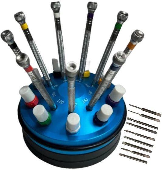 Screwdriver Set Professional Watchmaker Set 9PCS w/Rotatable Stand , Watchmakers