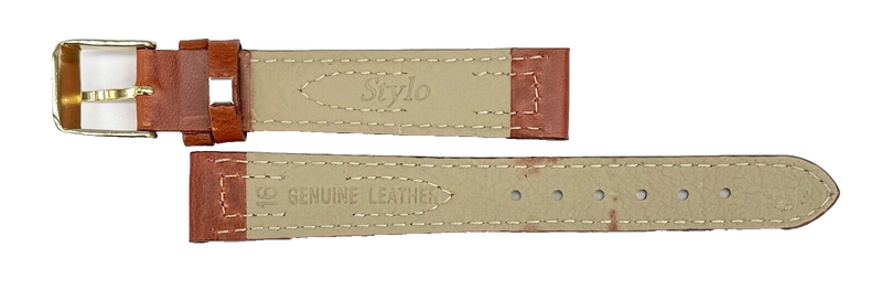 Load image into Gallery viewer, Lot of 6 Watch Bands L.Brown Genuine Leather , Stitches 16mm, regular
